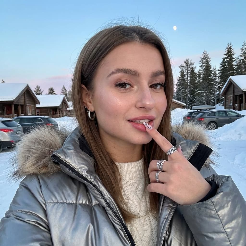 Зимний гламурный портрет